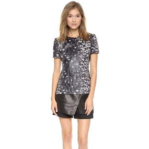 BCBGMAXAZRIA: faux fur leather tulum top